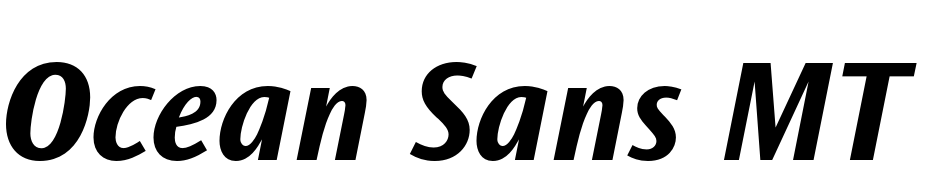 Ocean Sans MT Pro Bold Italic cкачати шрифт безкоштовно